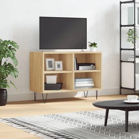 sonoma tölgy színű szerelt fa TV-szekrény 69,5x30x50 cm