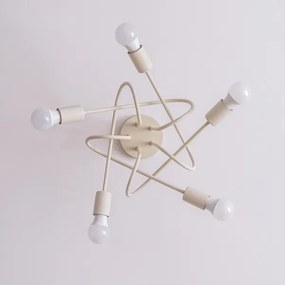 Felületre szerelhető csillár OXFORD 5xE27/15W/230V krémszínű