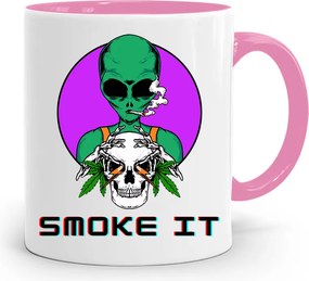 Dohányosoknak 420 Cbd Bögre Rózsaszín Ajándék fényképes nyomtatással