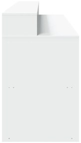 fehér szerelt fa íróasztal LED-világítással 200 x 55 x 91 cm