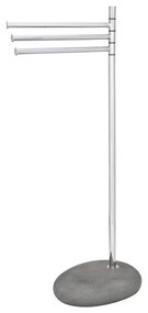 WENKO 19493100 - PEBBLE STONE törölközőtartó 38x84 cm, fényes króm/szürke