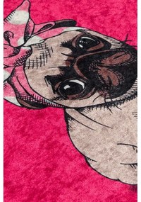 Rózsaszín fürdőszobai kilépő 40x60 cm Pink Pug – Foutastic