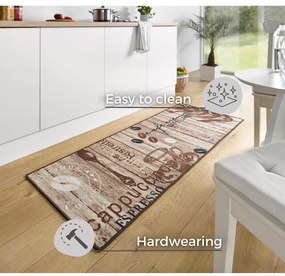 Delicious Coffee barna konyhai futószőnyeg, 67 x 180 cm - Hanse Home