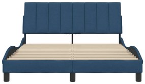 kék szövet ágykeret matrac nélkül Hanko 140 x 190 cm