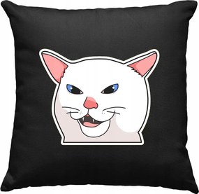 Macska párna Vicces cica mém 10 fekete