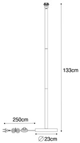 Rusztikus állólámpa fa, búra nélkül - Mels