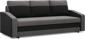 Hewlet kanapéágy, szövet anyag, bonell töltet, szürke - fekete