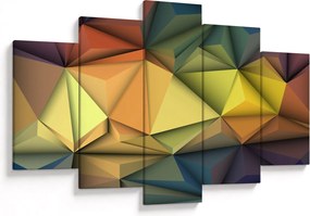 Kép - Sokszögű 3D absztrakció (150x105 cm)