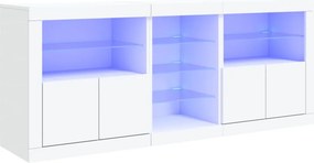 vidaXL fehér tálalószekrény LED-világítással 162 x 37 x 67 cm