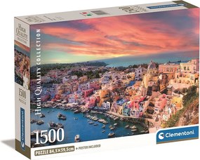 Olaszország Procida Island 1500 db-os Compact puzzle Clementoni