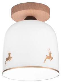 KolarzA1352.11.Au.100-Felületre szerelhető csillár  NONNA 1xE27/60W/230V szarvas tölgy/fehér/arany