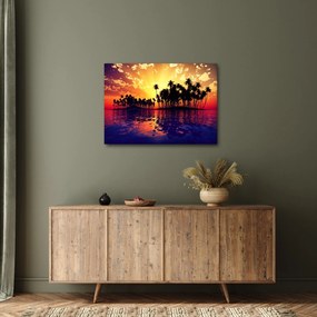 Egy sziget képe naplementekor (70x50 cm)