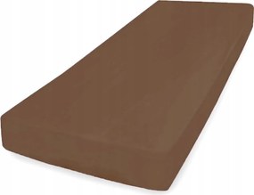 Prémium jersey lepedő gumival 180x190, 180x200x20, barna_18, Matex