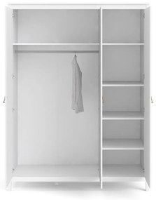 Fehér ruhásszekrény 150x199 cm Madrid – Tvilum