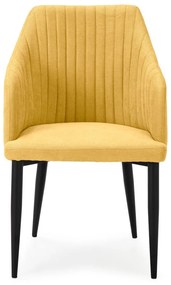 Sárga kárpitozott étkezőfotel szett 2 db-os Nadi – Marckeric