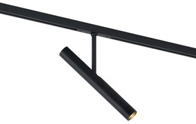 Modern fekete spotlámpa 1 fázisú sínrendszerhez - Slimline Avery