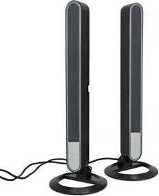 SZETT 2x LED RGBIC dimmelhető asztali lámpa LED/5W/5V fekete + távirányító