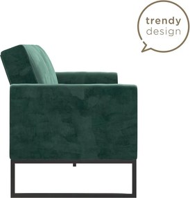 Zöld kinyitható kanapé 217 cm Adley - CosmoLiving by Cosmopolitan