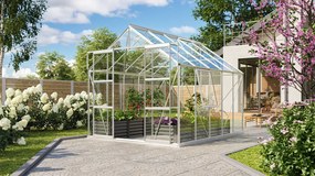 üvegház VITAVIA URANUS 8300 tiszta üveg 3 mm ezüst színű LG1036