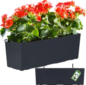 Virágtartó Akasztós Erkélyláda Kerti Virágtartó Antracit Virágtartó Betét