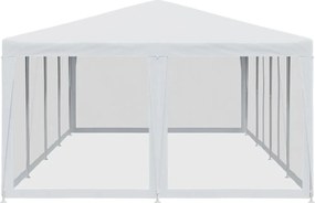 Fehér HDPE rendezvénysátor 12 hálós oldalfallal 8 x 4 m