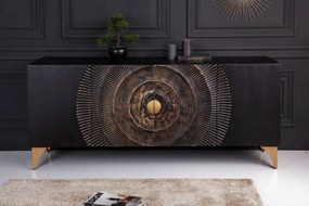 Design komód Venetia 177 cm fekete-arany