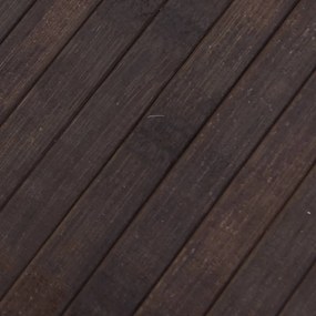 négyszögletű sötétbarna bambusz szőnyeg 60 x 200 cm