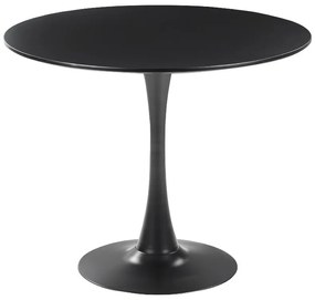 Fekete Kerek Étkezőasztal ⌀ 90 cm BOCA Beliani