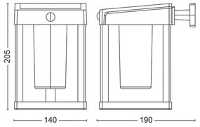 Philips - LED Napelemes érzékelős fali lámpa CAMILL LED/1,4W/3,7V IP44