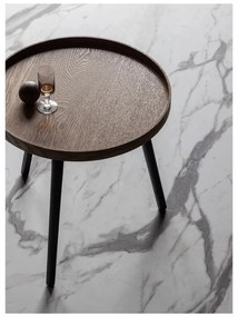 Mesa tárolóasztal kőrisfa dekorral, ø 45 cm - WOOOD