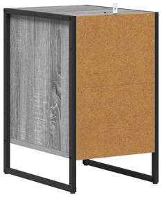 vidaXL Éjjeli asztal fiókkal Szürke Sonoma 39,5 x 30 x 50 cm Faanyag