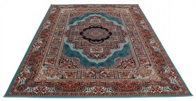 Perzsa szőnyeg türkiz TABRIZ 160x230 luxus nappali szőnyeg akrilból