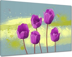 Vászonkép 100x70 Lila pipacs