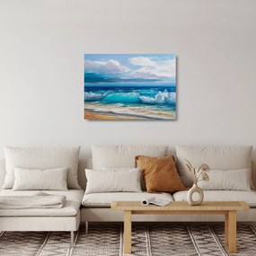 Kép - tengeri hullámok (üvegen) (70x50 cm)