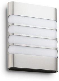 Philips Raccoon kültéri falra szerelhető LED lámpa, inox, 1x3W, 270 lm, 2700K melegfehér, 172734716