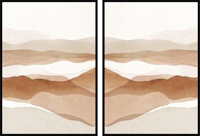 Boho grafika minták két fali poszter hálószoba nappaliba 2db 30x40cm