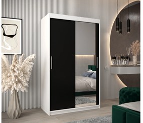 Ruhásszekrény 120 cm Toki 2 (matt fekete + matt fekete). 1064972