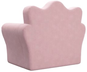 vidaXL rózsaszín puha plüss gyerek kanapéágy