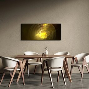Sárga absztrakt spirál képe (120x50 cm)