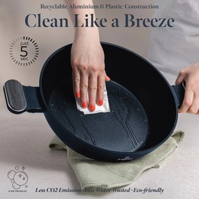 Berlinger Haus tapadásmentes indukciós alacsony lábas fedővel 3,8 L Deep Sea