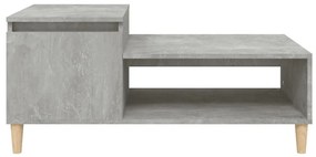 Betonszürke szerelt fa dohányzóasztal 100 x 50 x 45 cm