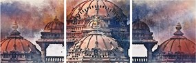 Kép - Akshardham, New Delhi, India (órával) (90x30 cm)