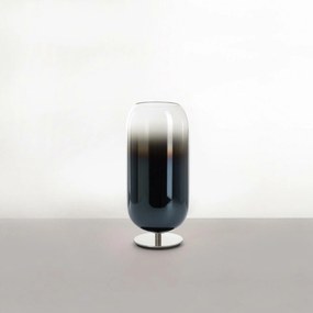 Artemide Gople Mini asztali lámpa, kék, fúvott üveg, 34 cm, E14