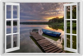 Poszterek 90x60 Naplemente tó