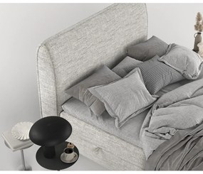 Világosszürke ágyneműtartós boxspring ágy 200x200 cm Melba – Maison de Rêve