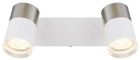 Globo 57851-2 - Spotlámpa BRISBON 2xGU10/25W/230V fehér/króm