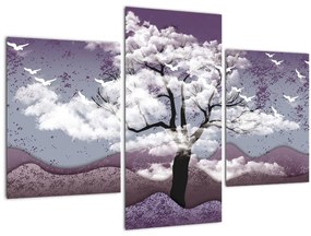 Kép - Fa a felhőkben (90x60 cm)