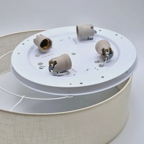 Mennyezeti lámpa SIRJA DOUBLE 4xE27/15W/230V átm. 45 cm krémes