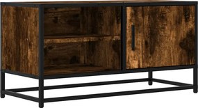 vidaXL füstös tölgy színű szerelt fa és fém TV-szekrény 80x34,5x40 cm