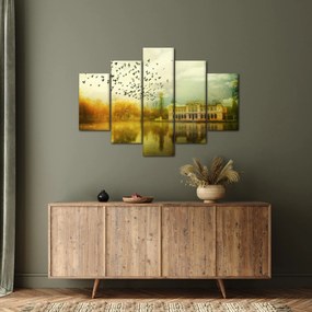 A festett táj képe lakóhelyel (150x105 cm)